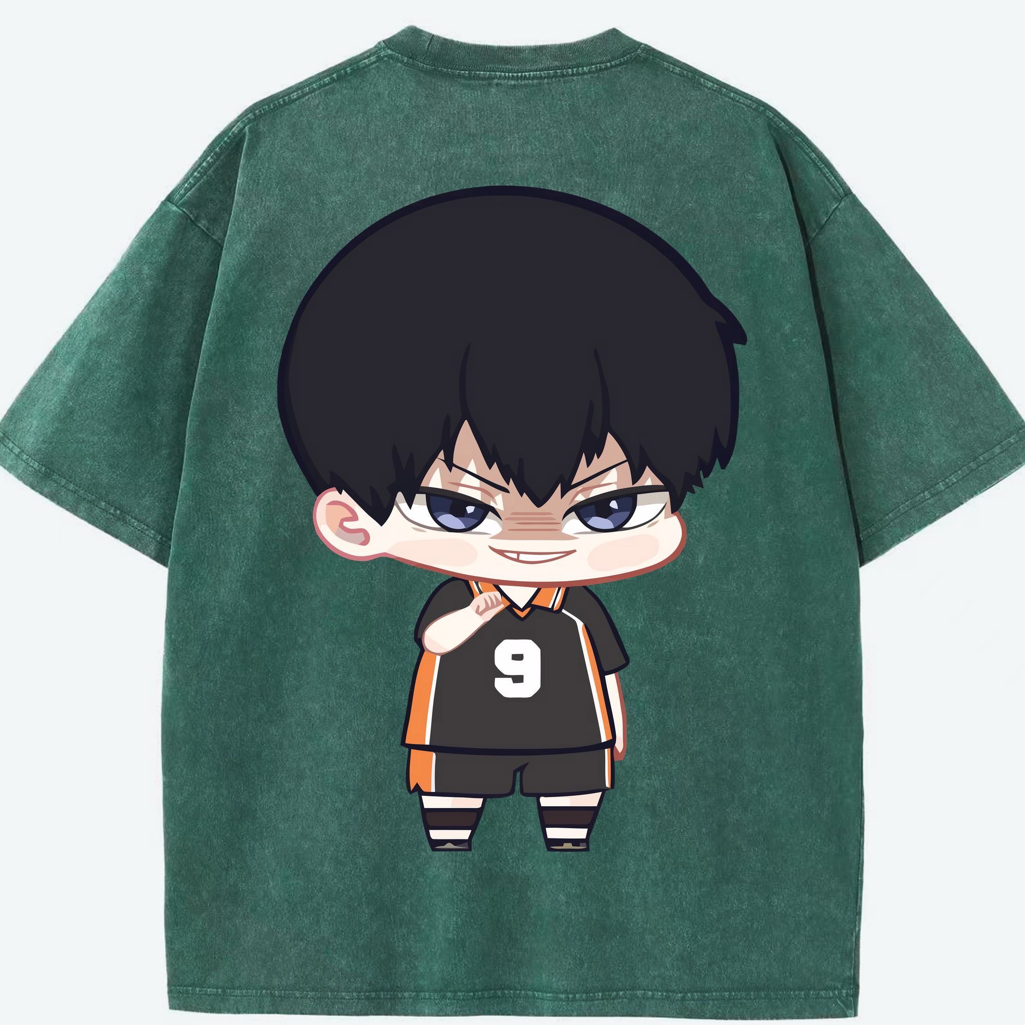 （画像用） ハイキュー!! Haikyu!! 綿100% ヴィンテージ風 半袖Tシャツ（背面プリント）